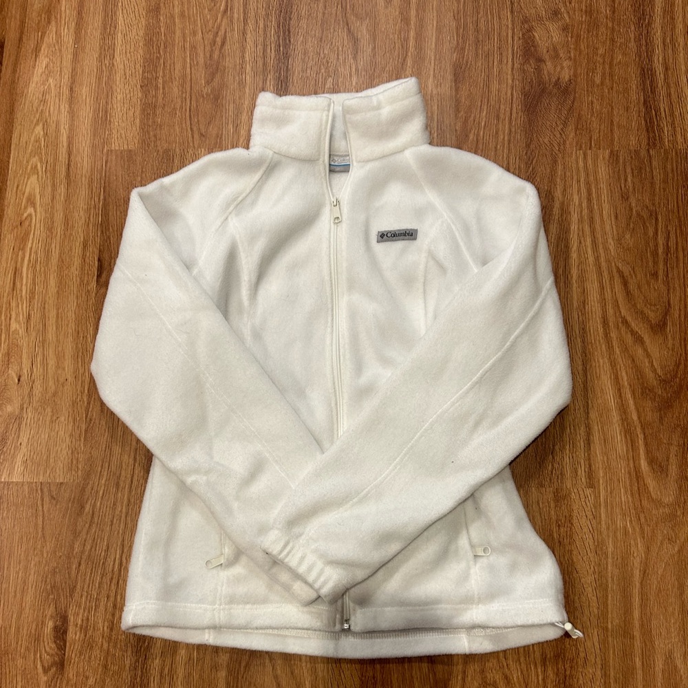 White fleece jacket